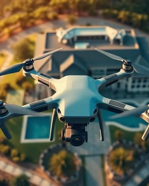 Vista aérea de casa com piscina — fotografia aérea com drone Sheep House